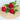 Rote Seidenrose mit Stiel, künstliche Blume